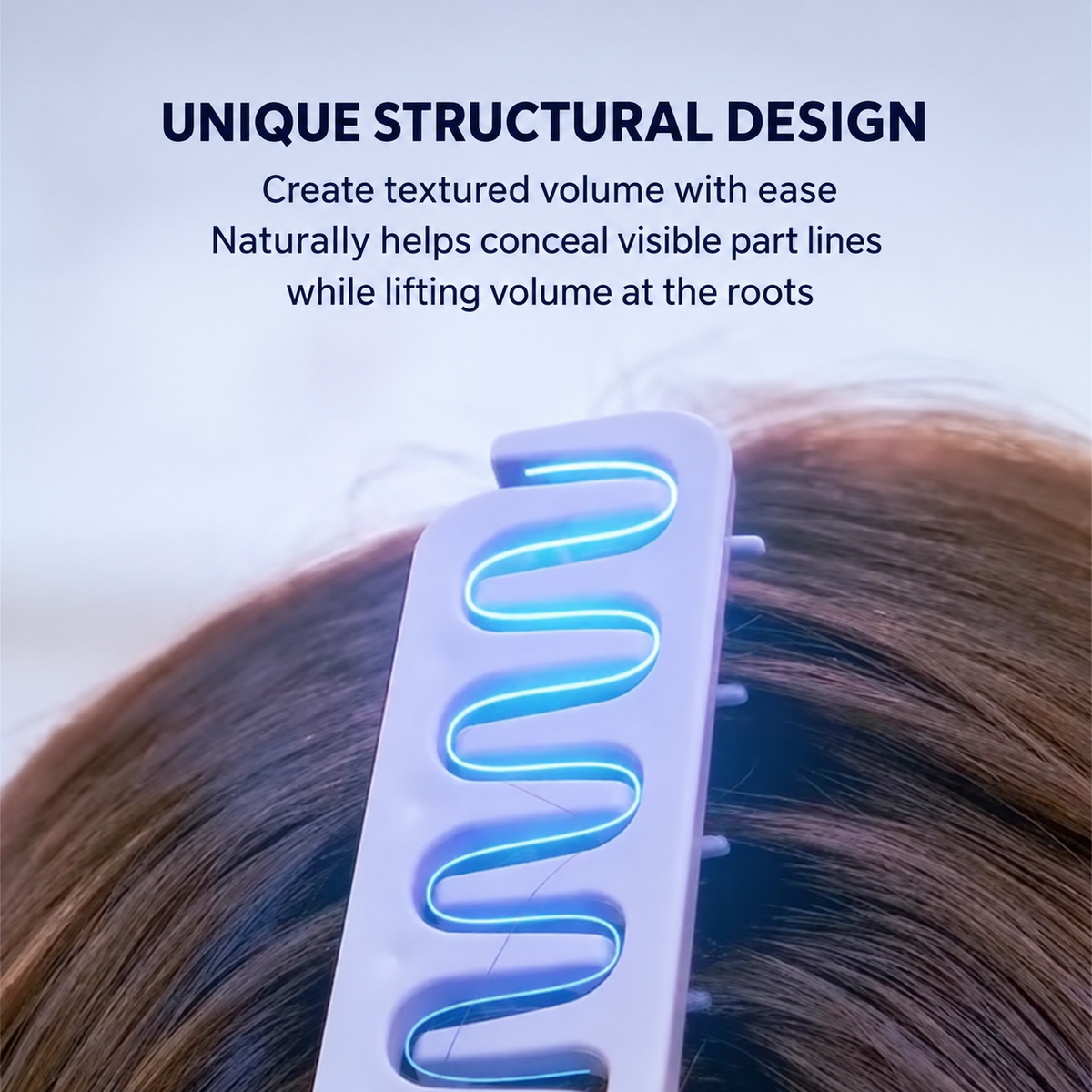 Hair texture styling comb structural design