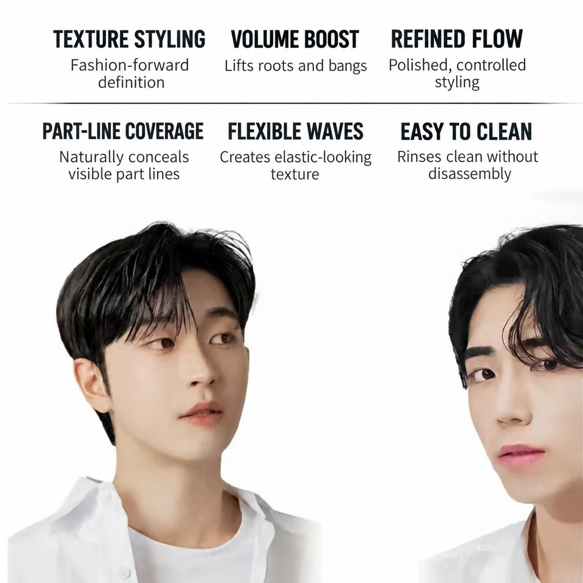 Hair texture styling comb feature overview