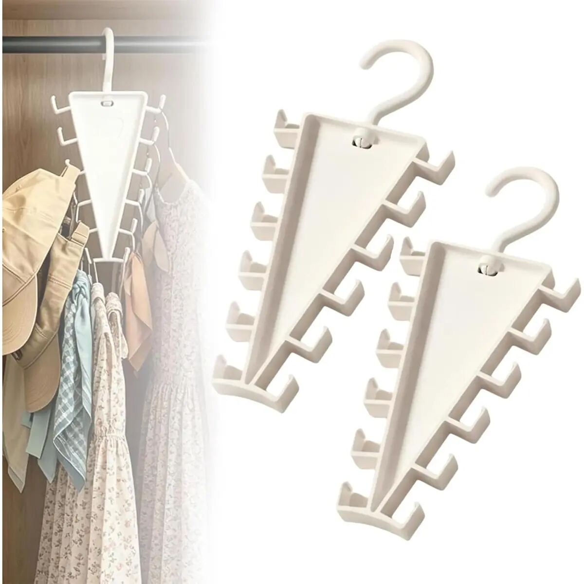 Stavuth 360° Rotating V-Shaped Closet Organizer