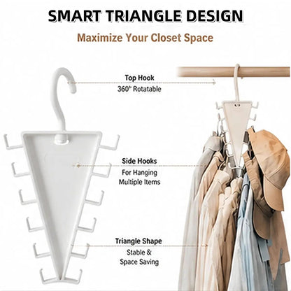 Stavuth 360° Rotating V-Shaped Closet Organizer