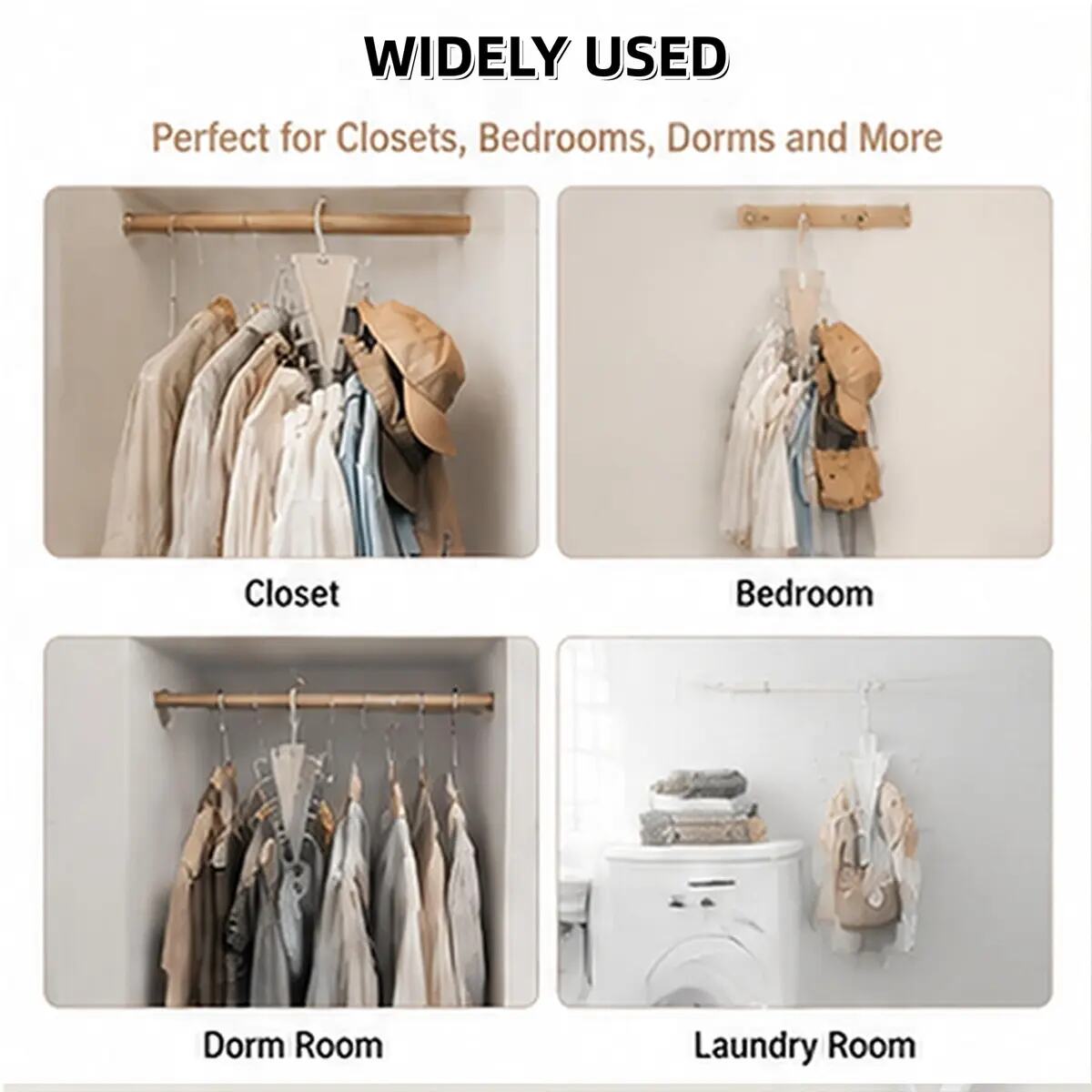 Stavuth 360° Rotating V-Shaped Closet Organizer