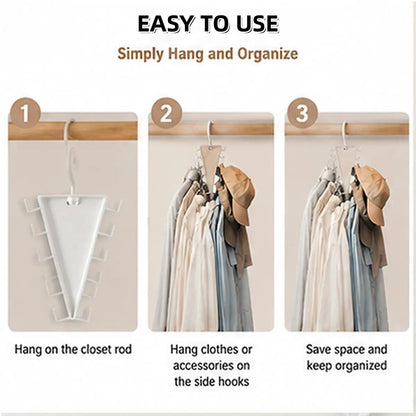Stavuth 360° Rotating V-Shaped Closet Organizer