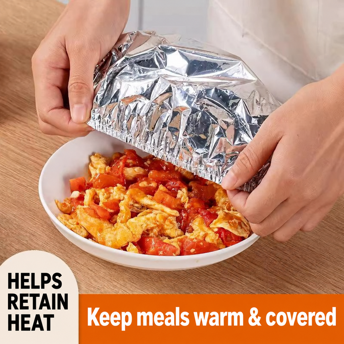 Reusable aluminum foil insulated food covers