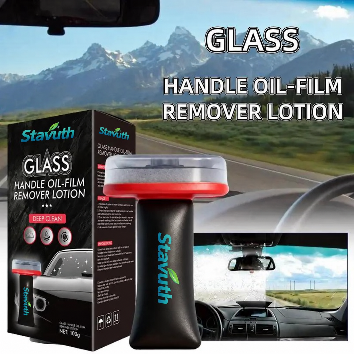 Stavuth automotive glass oil film cleaner product image 1