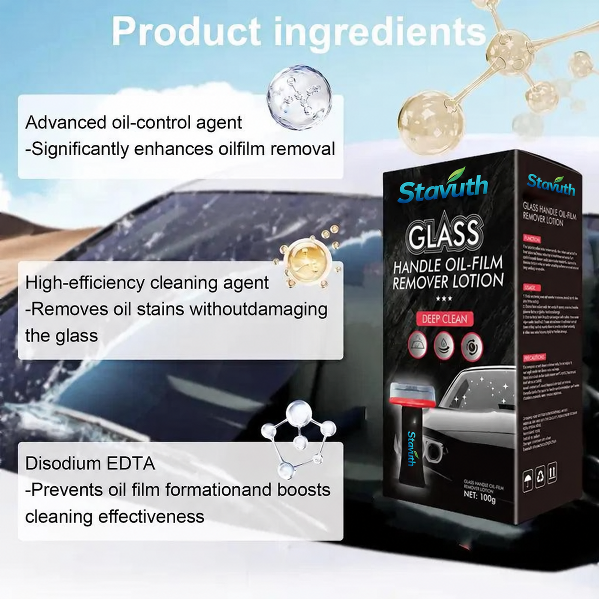 Stavuth automotive glass oil film cleaner product image 2