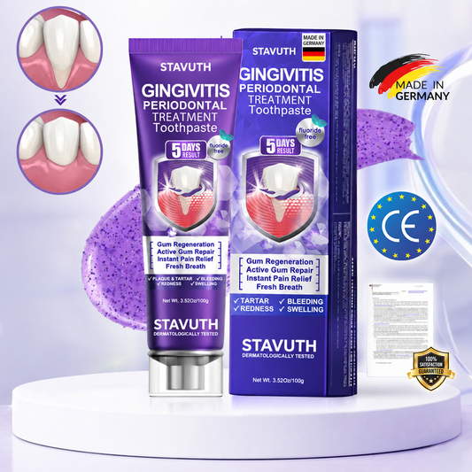 STAVUTH Bee Venom Toothpaste — one tube with its retail box